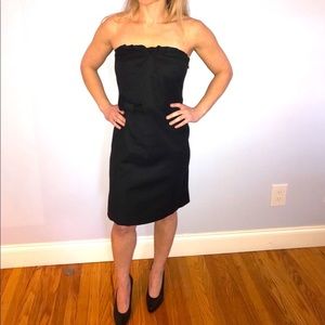 Juicy Couture Sweetheart LBD Wool Strapless cocktail winter Dress 0 2